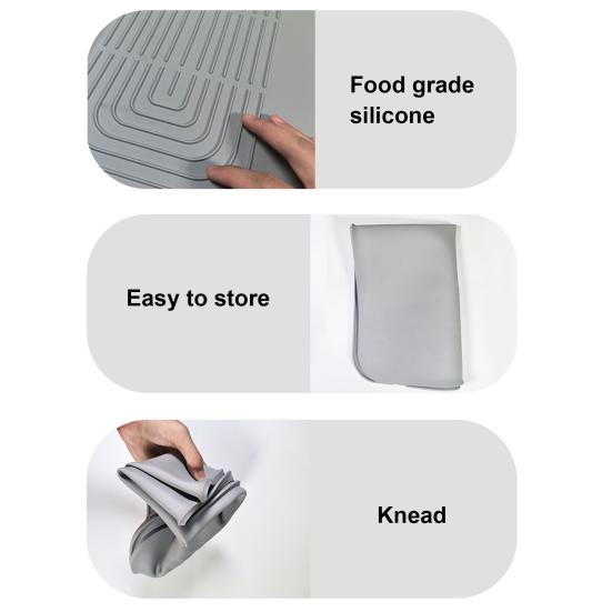 Силиконовый кофейный коврик с противоскользящей ручкой, коврики для сушки посуды, водонепроницаемые, термостойкие, без бисфенола А, коврики для столешницы, аксессуары для бара с эспрессо-напитками