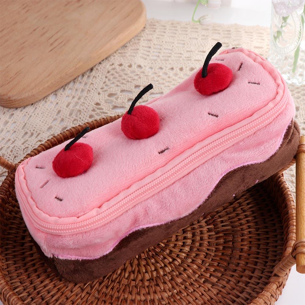Large Capacity Stationery Bag Cosmetic Bags Pencil Pouch Fashion Plush Pen Bag Student Gift