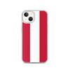 Coque iPhone - Drapeau Autriche - Souple - Plastique Transparent - Compatible iPhone 13