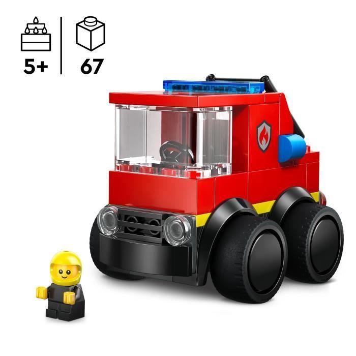 LEGO City 60482 Véhicules - Le Camion de Pompiers - Jeu Créatif des 5 ans - Idée de Cadeau
