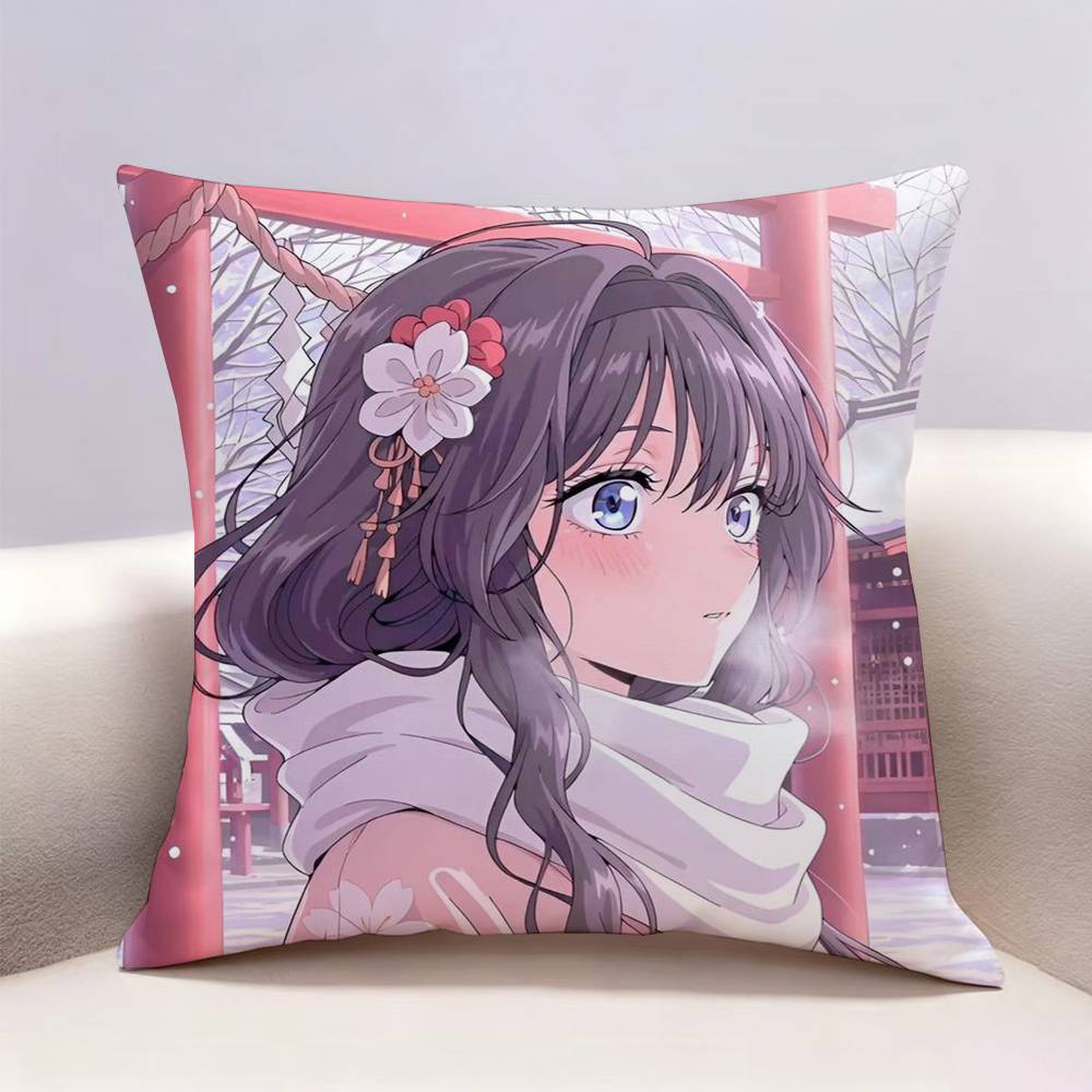 Anime KKaoruko Waguri Doublesided print Pillow Case Pattern Printed Pillowcase For Living Room Sofa Cushion Cover