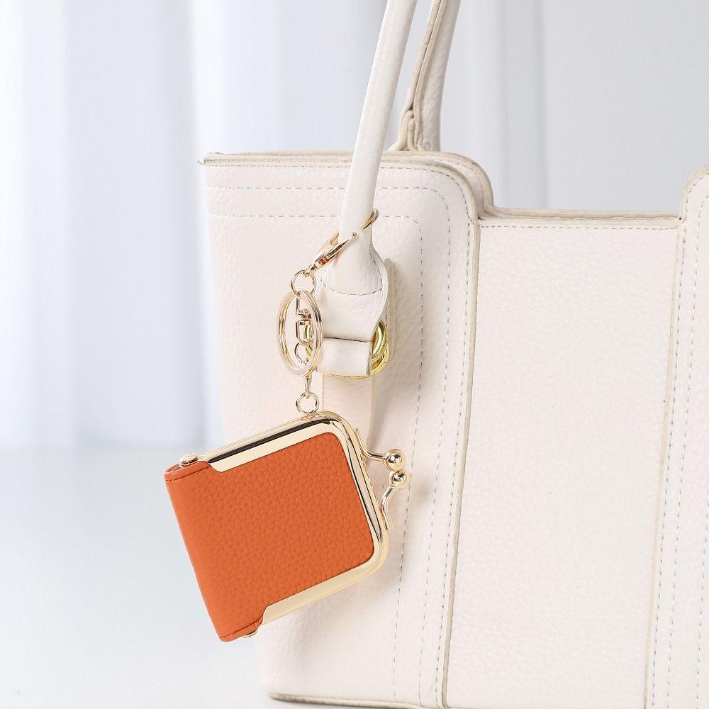 PU Leather Leather Jewelry Bag Multicolored Small Item Bag Soft Kiss Lock Coin Purse Ring