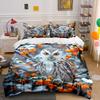 Snowy Owl Nature Decor Set Bedding Set with 1 Duvet Cover 2 Pillowcases Single Double King Queen, Gift