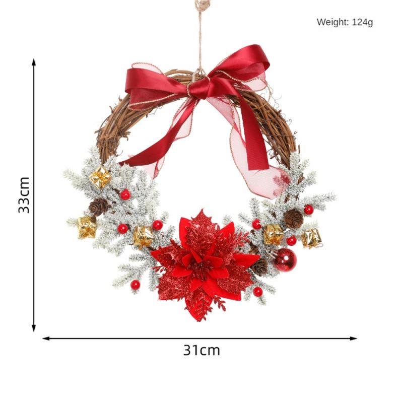 Рождественский венок для входной двери, окна, стены, украшения для дверей, рождественская гирлянда, украшения для вечеринки на Хэллоуин