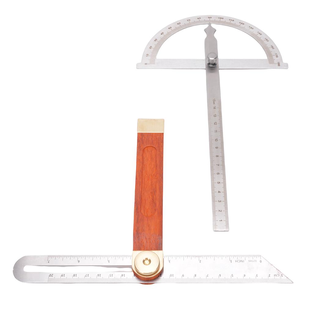 Набор угломеров-транспортиров из нержавеющей стали и латуни для дерева, регулируемый угловой транспортир, линейка T-образный скос