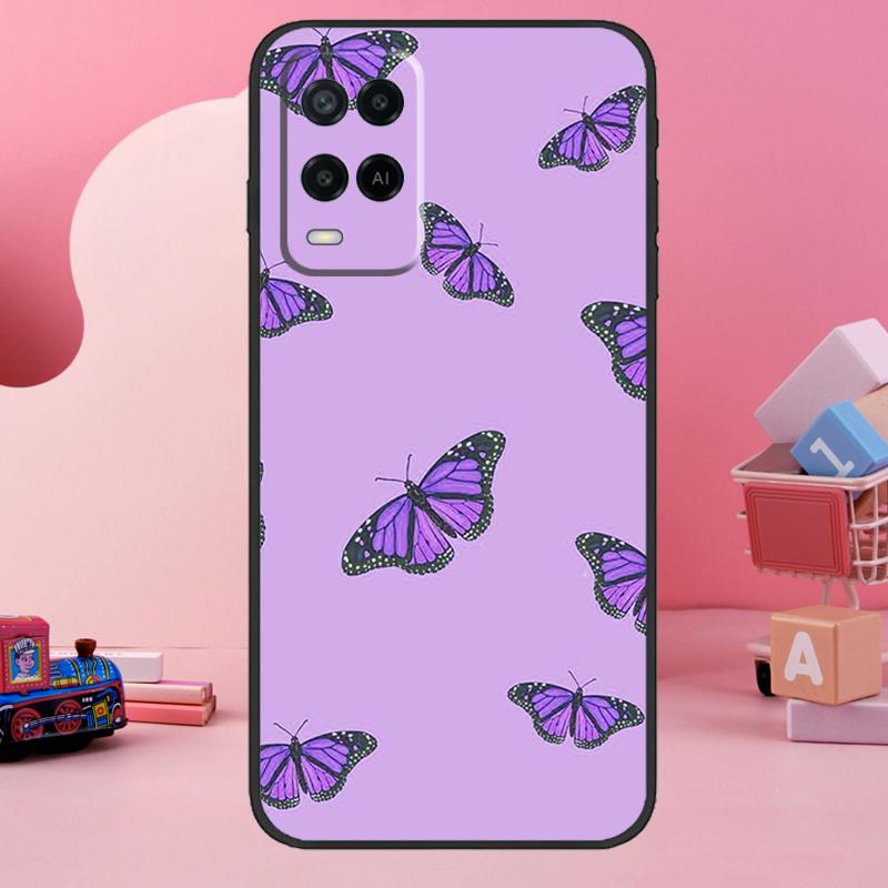 Purple aesthetic Case For Oppo A78 A38 A18 A98 A58 A60 A80 A40 A96 A76 A16 A94 A74 A54 A15 A17 A57 A77 A5 Pro