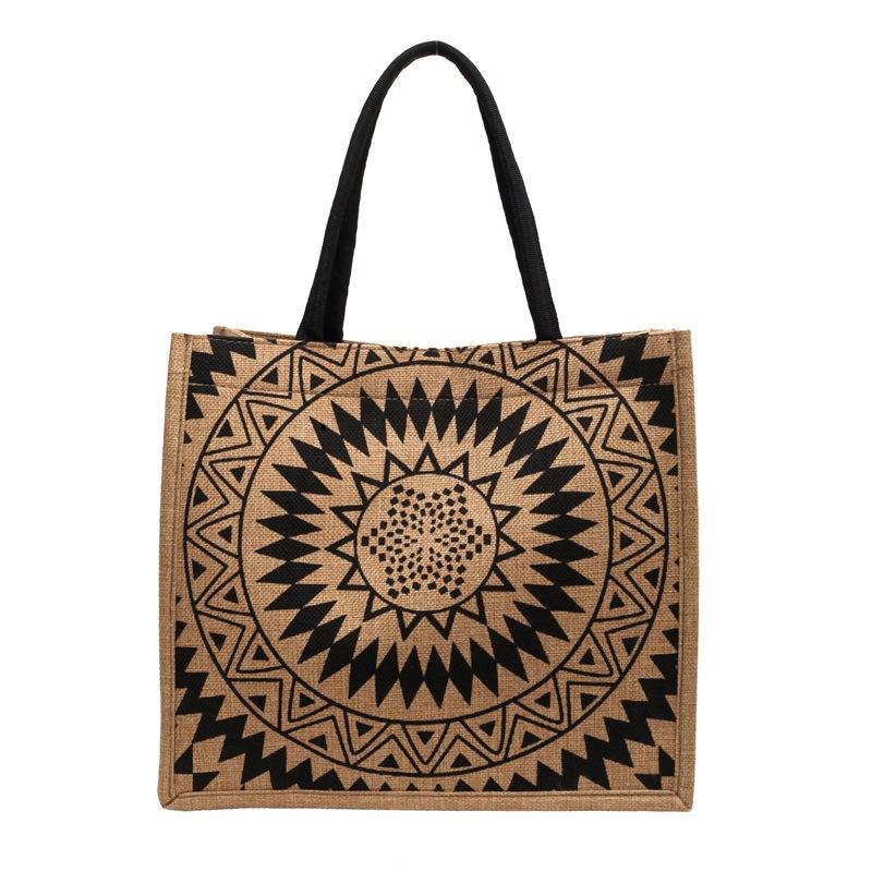 Large Capacity Single Shoulder Tote Bag for Women Ethnic Style Mommy Bag College Student Handbag