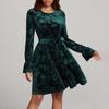 Women's Spring And Summer Waist Round Neck -of -sleeved Strap Dress