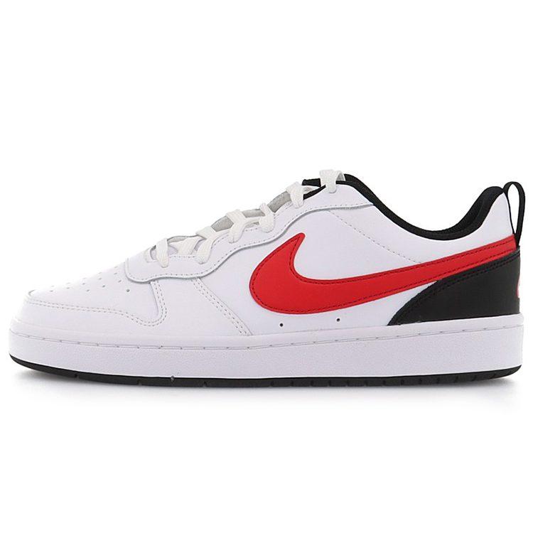Nike Court Borough 2 Low Белый Университетский Красный GS BQ5448-110