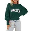 Autumn and winter new letter loose Christmas round neck pullover sweater comfortable pullover knitted sweater