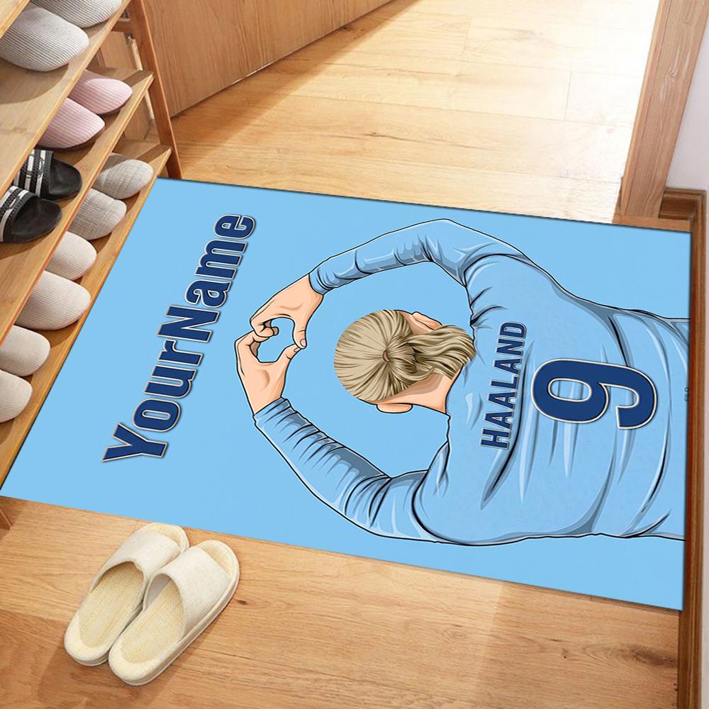 Haaland 23 Customized Name Floor Rug Office Rug Perfect for Foyer Decorate room Dormitory Kitchen Anti-slip Rug Anime Office Decor