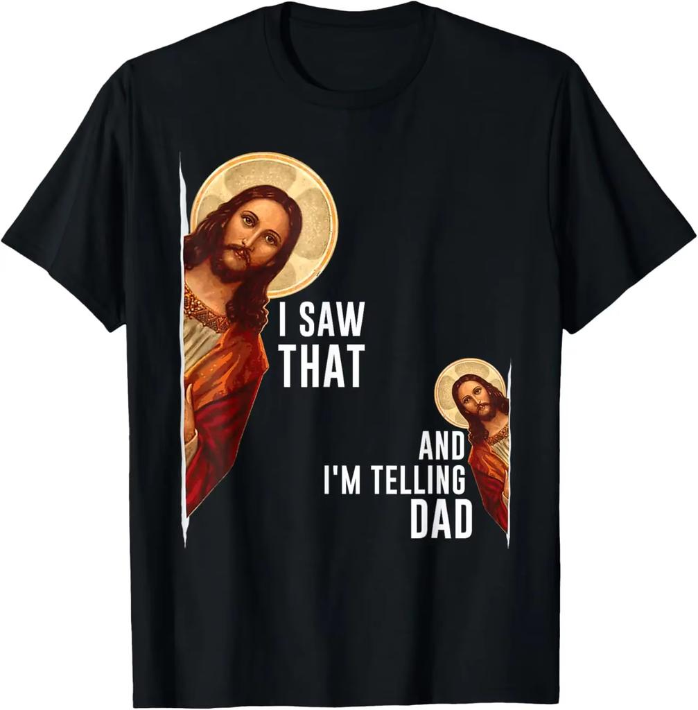 2026 Summer Unisexs Letter Jesus Pattern Printed Round Neck Tshirt Neutral 100 Cotton Soft Breathable Short Sleeve Large