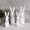 Cute Standing Rabbit Molds Cartoon Drop Glue Plaster Mold Happy Easter Decor