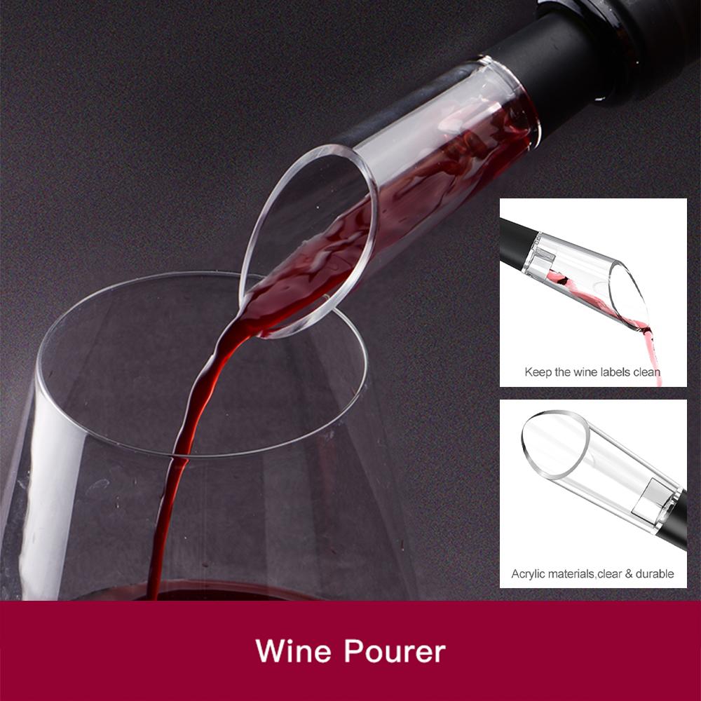 Electric Wine Opener Set Type-C Rechargeable Automatic Electric Wine Bottle Opener with Pourer /