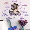 Cartoon Girl Wall Stickers Butterflies Flower Wall Decorative Sticker NEW Wall Decal  Girl Bedroom