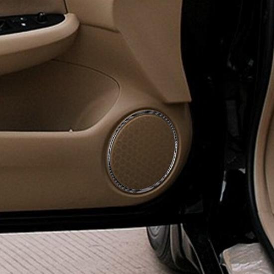 2 шт. Накладки на динамики передних дверей из углеродного волокна для седана Honda Accord