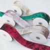 Christmas Gold-Edged Silk Velvet Ribbon for Tree Decoration
