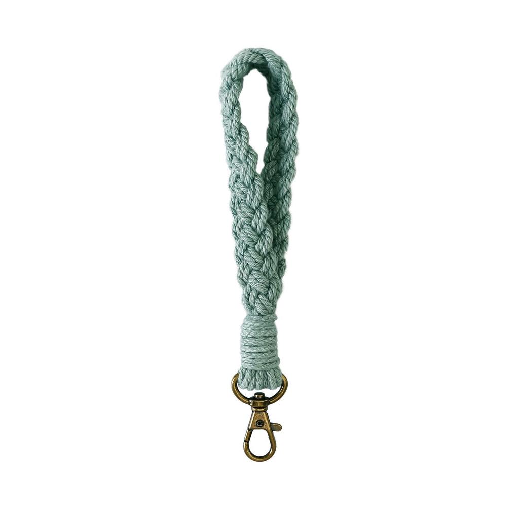 Hand-Woven Cotton Rope Keychain Lanyard Pendant