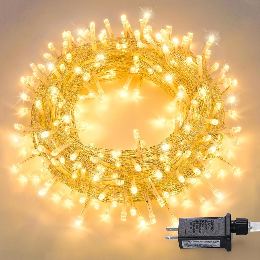 JMEXSUSS 168Ft String Lights Outdoor Waterproof, 600 LED Christmas Lights