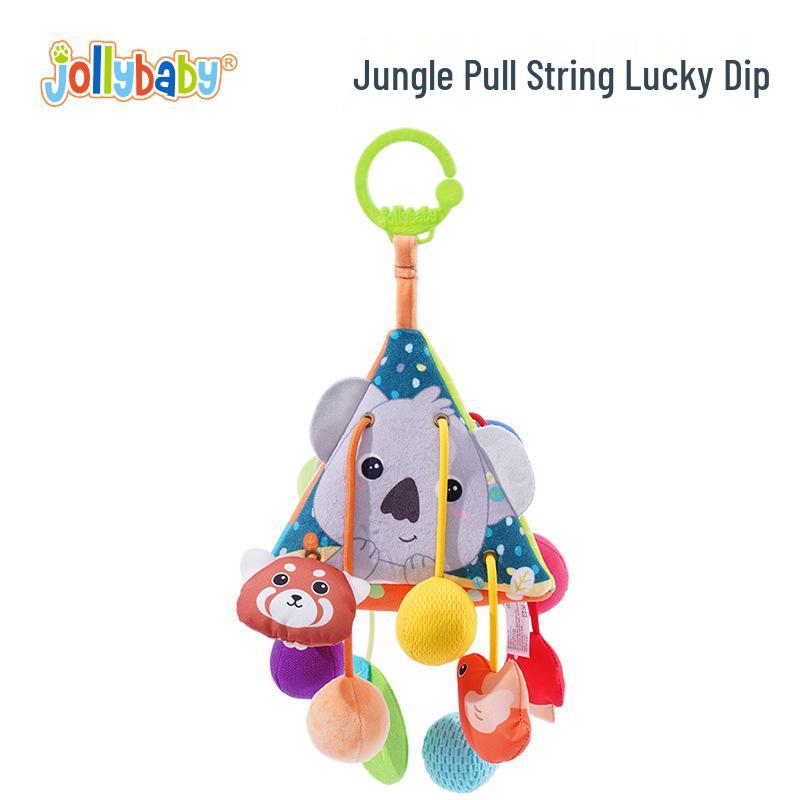 Подвеска для коляски JollyBaby: Плюшевая детская игрушка для машины и погремушка с музыкальным колокольчиком