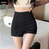 Шорты с высокой талией, женские, весенние и осенние, базовый черный костюм, американские девушки Spice Girls выглядят стройнее в летних шортах