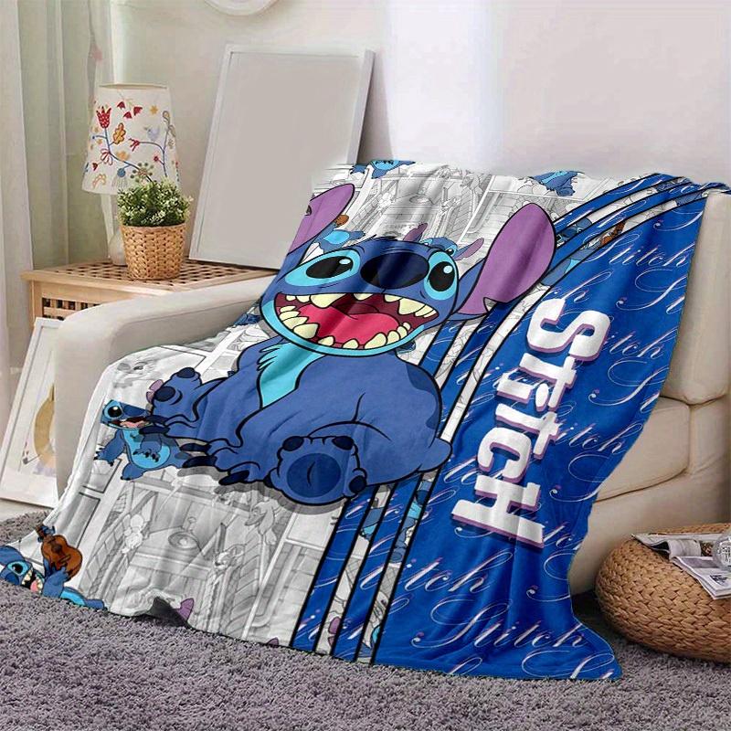 1pc. Stitch Cartoon Blanket, Seasonal Universal Home Decor,Soft Flannel Throw Blanket, Versatile & Cozy for Bedroom, Living Room, Travel, Camping, Car