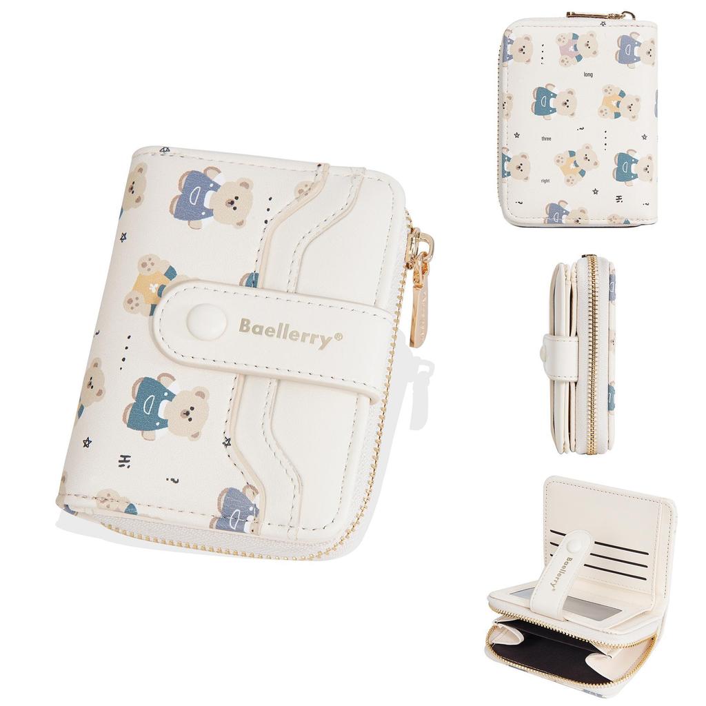 Мультяшный кошелек на молнии и держатель для карт «Маленький медвежонок» для женщин и студентов