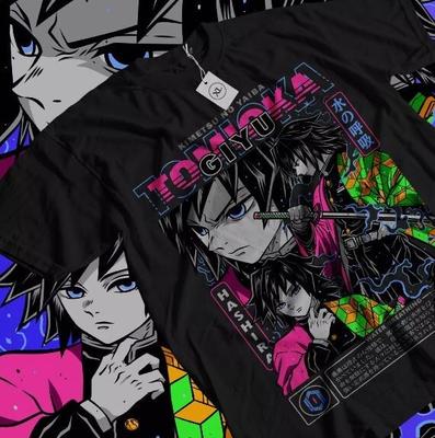 Футболка Гию Томиока Demon Slayer Kimetsu No Yaiba Аниме Футболка Размер Все размеры