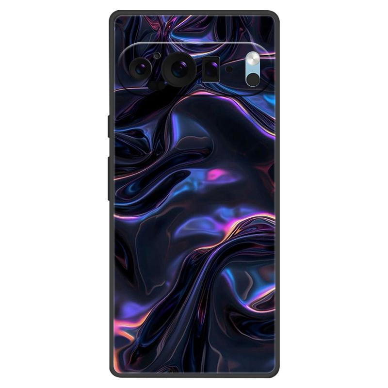 For Google Pixel 9 Pro XL Case Cool Painted Silicone TPU Soft Cover For Googe Pixel 9 9 Pro 8A Cases Black Protective Shells