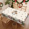Рождественская Скатерть Водонепроницаемая Снеговик Олень Украшение Стола для Вечеринки Кухня в Фермерском Стиле Обеденный Стол Скатерть Рождественские Украшения