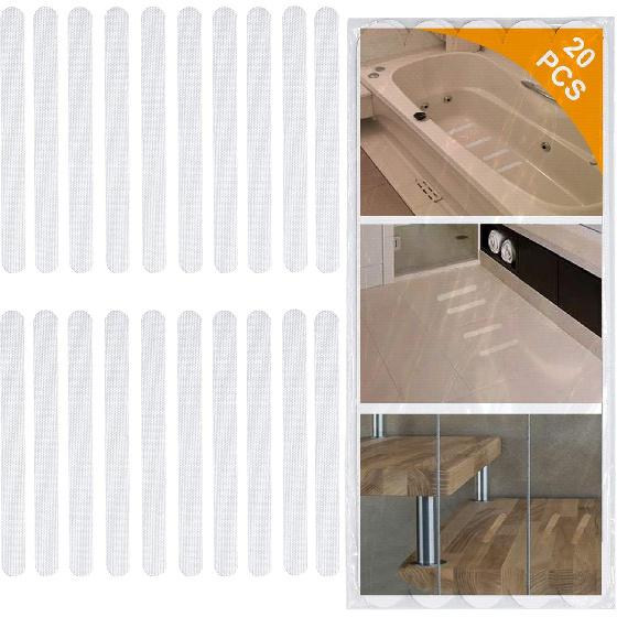 20 Pack Non Slip Bath Tub Stickers Strips, Anti Slip Shower Treads, Bath Safety Stickers Tape, Slip Resistant Decals for Tub Pools Floor Bathrooms