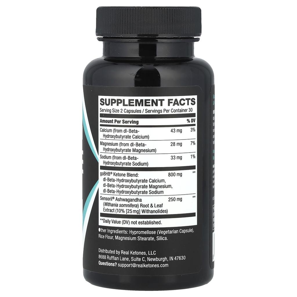 Real Ketones BHB Science™, Баланс стресса, 60 капсул
