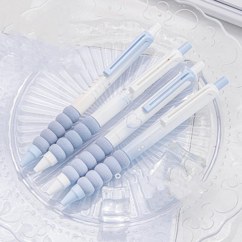 4pcs Cute Gel Pen Fashon American Styel Black 0.5mm Gel Pen Soft Pen Handle Pen Kawaii Stationery Pen Lovely Student Supplies