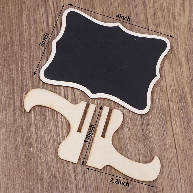 10 шт. доска для сообщений мини-мольберт подставка деревянная доска для письма черная реквизит для заметок настольная открытка на день рождения