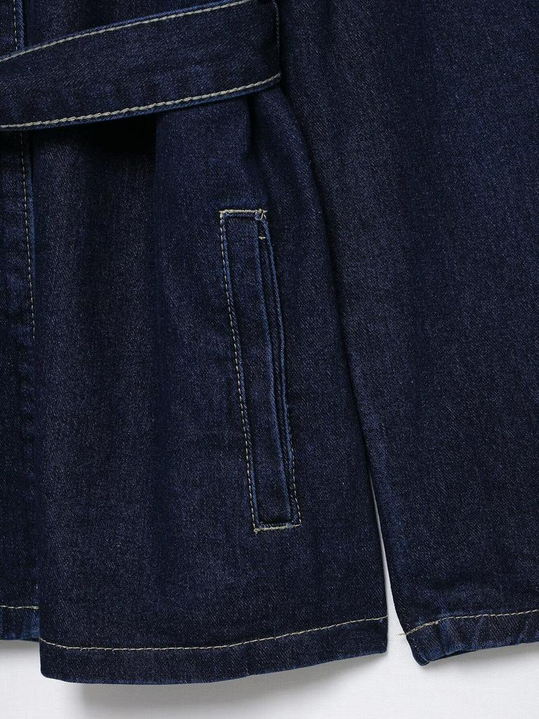 Весна 2025 Женский Ретро Джинсовый Жакет и Повседневные Брюки Комплект с Отложным Воротником