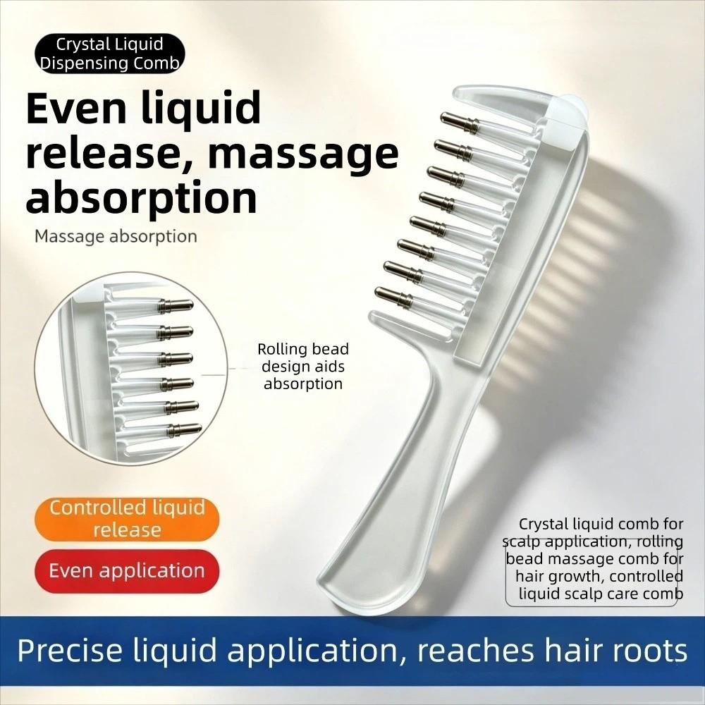 Anti-Frizz Hair Firming Applicator Multi-Function Massage Guide Liquid Comb Household