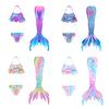 2024 New Kids Girls Swimming Mermaid Tail Mermaid Costume Cosplay Children Swimsuit Fantasy Beach Bikini
