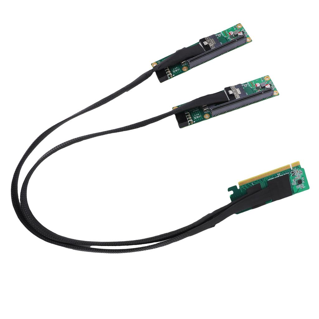 Кабель-адаптер PCIe 4.0 X16 на SFF 8654 X2 Высокопроизводительный PCIe 4.0 на SFF 8654 Сплит-удлинитель для компьютерных материнских плат