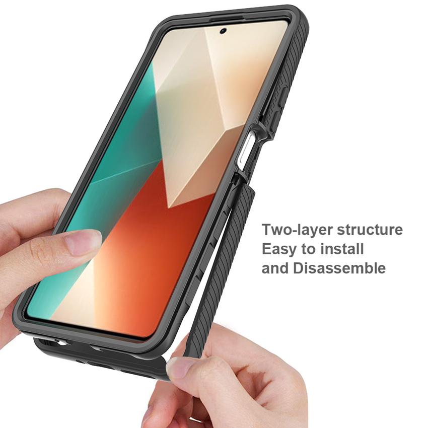 360 Degree Full Coverage Case for Xiaomi Redmi Note 13 Pro 5G Funda Clear Anti-Yellow Transparent Shell With Screen Protector Shockproof Phone Cover