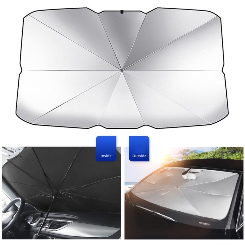 Car Windshield Sun Shade UV-Rays and Heat Sun Visors Protector Foldable Reflector Umbrella,Small/Large