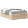 VidaXL Bed with Mattress 140x190 Cm Solid Pine Wood, Bedroom Furniture, Wooden Bed, Pallet Bed, Bed Base, 3281946