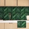 10 шт. настенных наклеек с темно-зеленым узором в виде листьев, легко наклеиваемые противоскользящие настенные наклейки для гостиной, спальни, кухни, декора