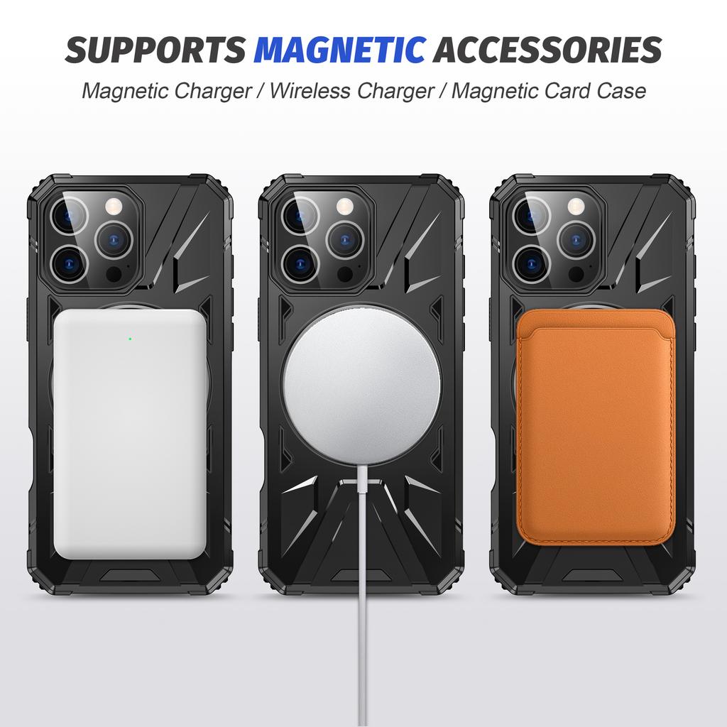 For Magsafe Magnetic Ring Case for Iphone 17 Pro Max 17 Air 16 15 14 Plus 13 12 Pro Iphone17 Iphone16 Hard Bag Cases