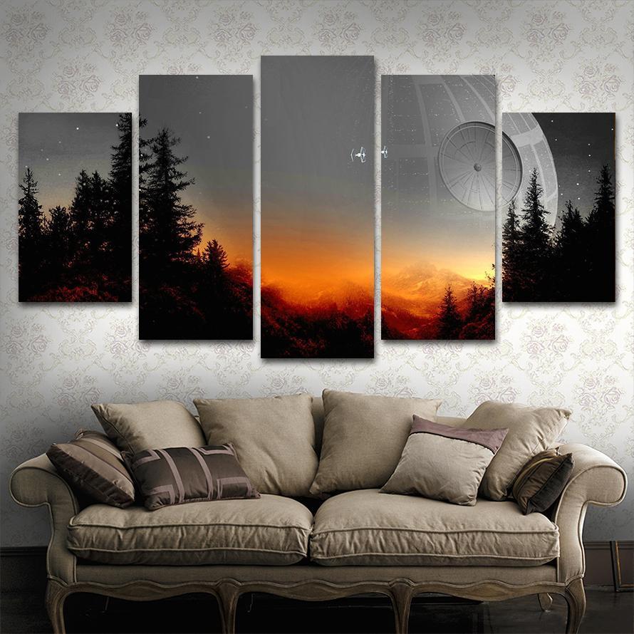 5 Pieces Wall Art Canvas Star Movie Painting Decorative Frames Home Living Room Decoration Posters and Prints On the Wall No Frame