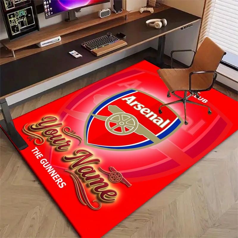 Custom A-Arsenal Mat Personalized Name, Polyester Washable Indoor Entryway Rug, Gift for Christmas, Easter, Thanksgiving Day