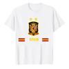 2026 Spain National Color Abstract Graphic Tshirt Unisex Loose Fit Country Themed Art Print Urban Street Style Casual Tees