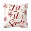 Red Christmas Snowflake Pillow Case Home Sofa Cushion Cover Festive Decoration Pillow