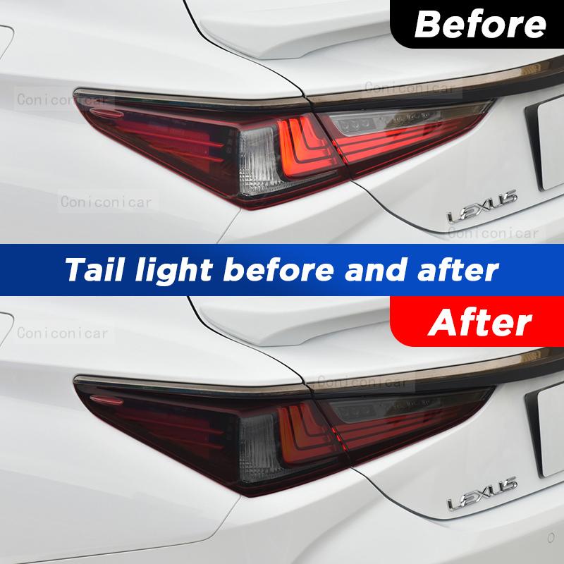 Car Headlight Protection Tint Anti-Scratch Black Protective Film TPU Stickers Cover For LEXUS ES 2018-2024 Accessories