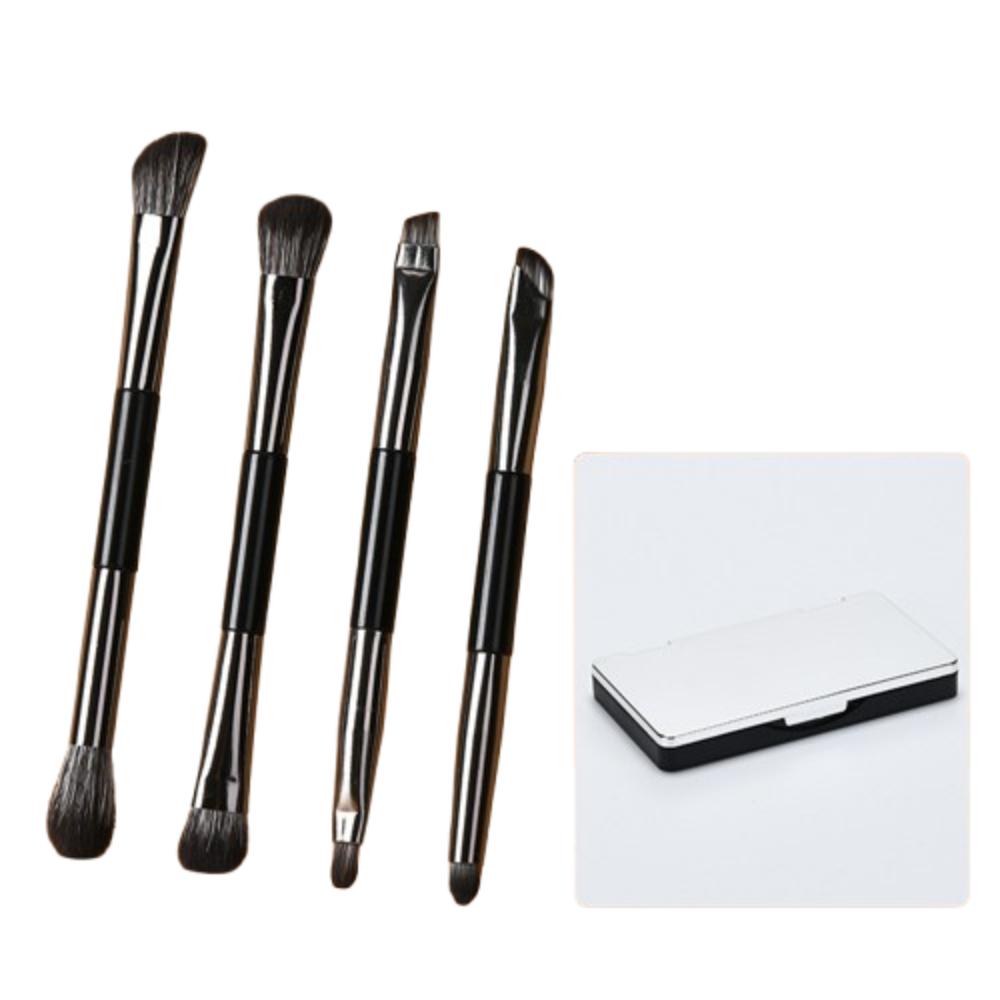 Double-ended Eyeshadow Brushes Set Eyeliner Brushes Eyebrow Pencil Travel Makeup Brush Set Portable Soft Cosmetic Brush Kit Gift