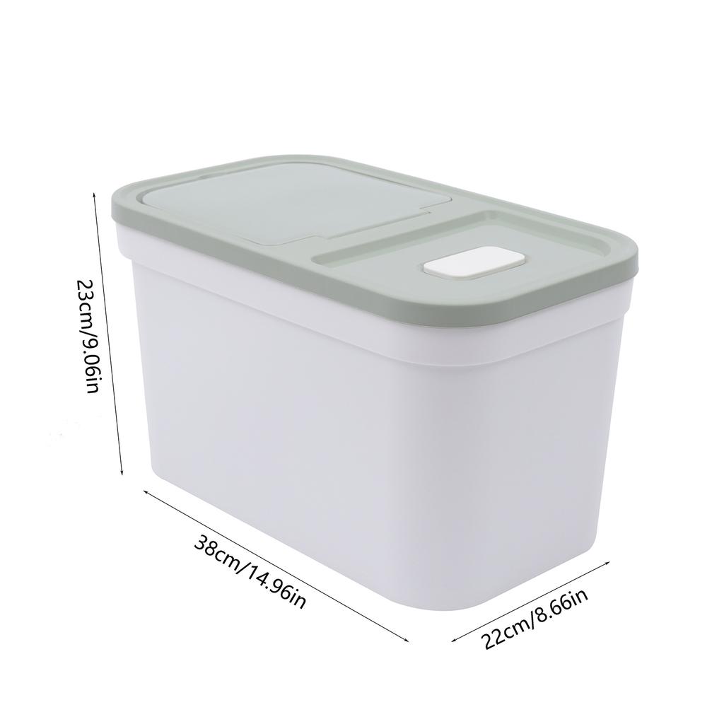 10kg Large Rice Storage Container Food Flour Airtight Box Rice Dispenser Airtight Bulk Food Storage Bin with a Measuring Cup